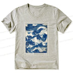 Vintage Japanese V-Neck Shirt for Beach