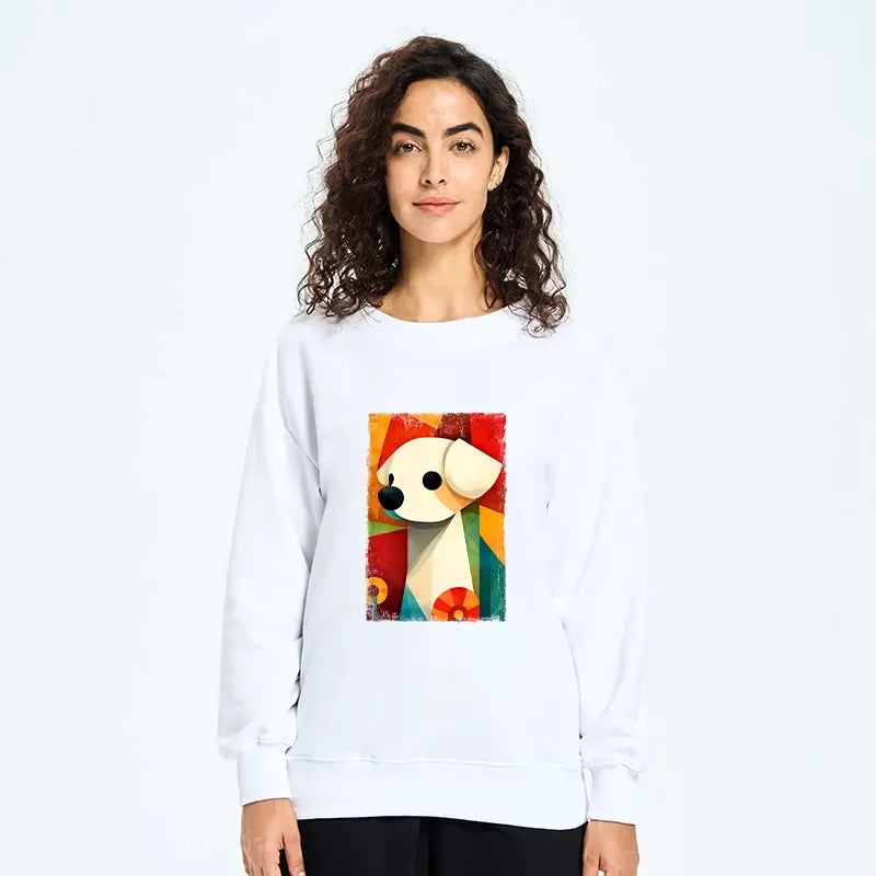 Japanese vintage puppy art sweatshirt for streetwear