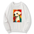 retro abstract color block sweatshirt for men