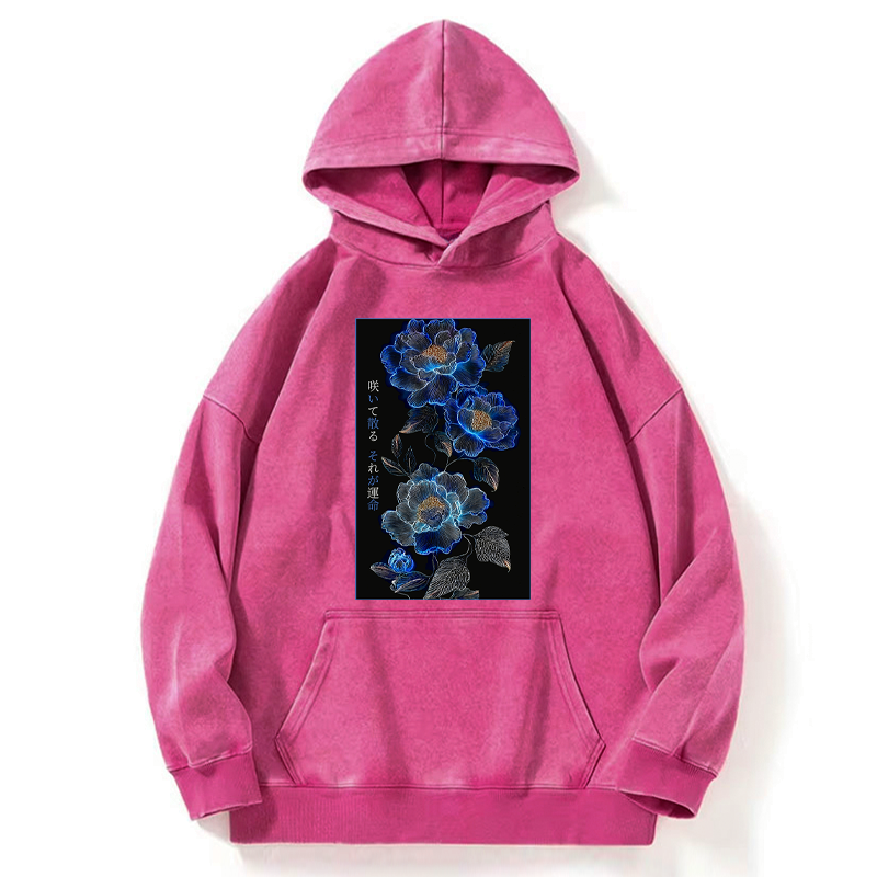 Kyoto-Lion The Sea Of Flowers In The Darkness Washed Hoodie