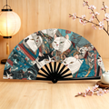 Ukiyo-e Cat Hand Fan for Festival