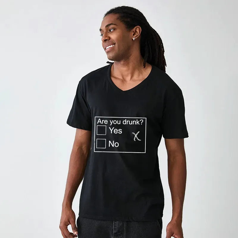 Vintage Japanese Style V-Neck T-Shirt