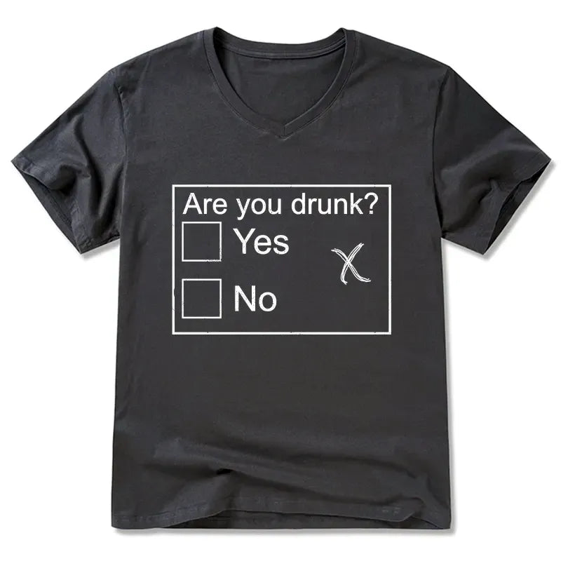 Kyoto-Lion Confused Drunk V-Neck T-Shirt