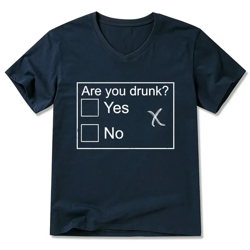 Kyoto-Lion Confused Drunk V-Neck T-Shirt