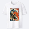 Japanese Ukiyo-e Cat T-Shirt for Streetwear