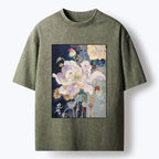 Japanese vintage washed t-shirt for daily wear