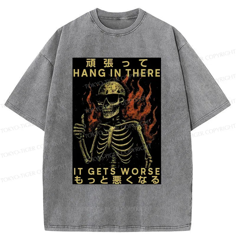 Japanese Vintage Washed T-Shirt for Daily Wear