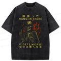 Japanese Vintage Washed T-Shirt for Daily Wear