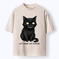 Kyoto-Lion Mischief Black Cat Meme Washed T-Shirt