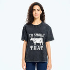 Funny BBQ Cow Butcher Chart T-Shirt for Daily Wear