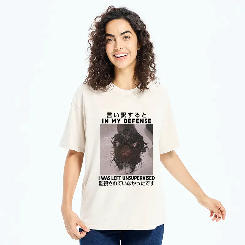 Washed cotton t-shirt with free shipping