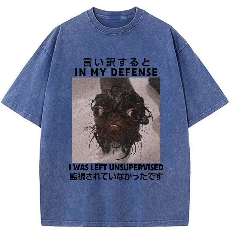 Washed cotton t-shirt with free shipping