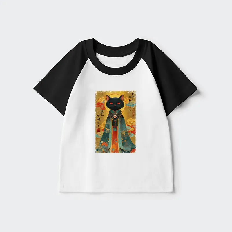 Kyoto-Lion Master Your Chaos, Protect Your Peace Kids Raglan T-shirt