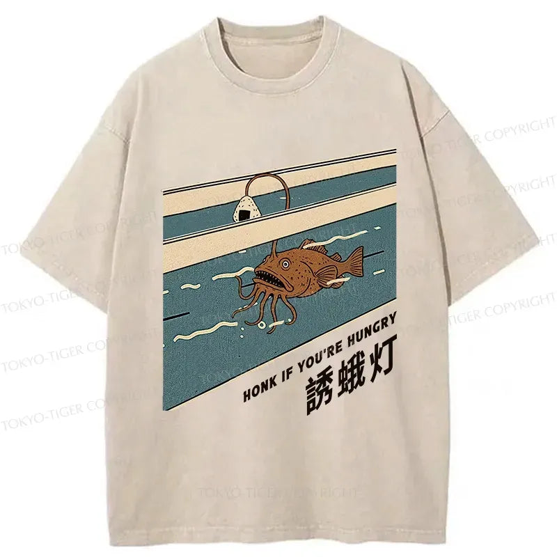 Kyoto-Lion Moth-attracting Lamp Washed T-Shirt
