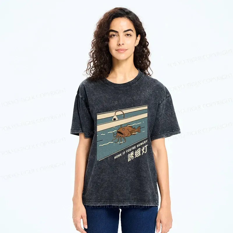 Kyoto-Lion Moth-attracting Lamp Washed T-Shirt