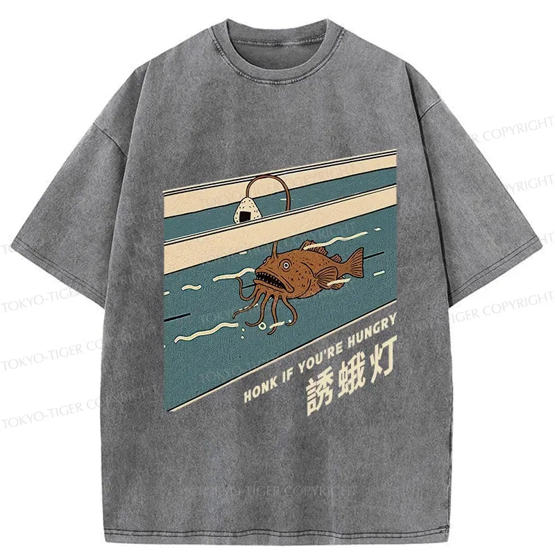 Kyoto-Lion Moth-attracting Lamp Washed T-Shirt