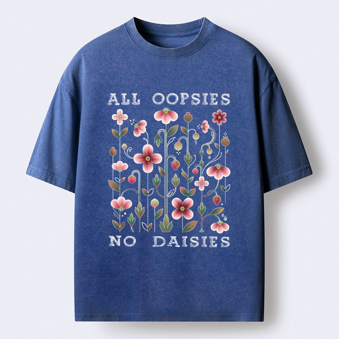 Kyoto-Lion Funny Flower£ºAll Oopsies No Daisies Washed T-Shirt