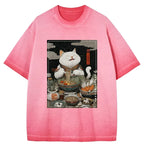 japanese ramen cat t-shirt gift idea