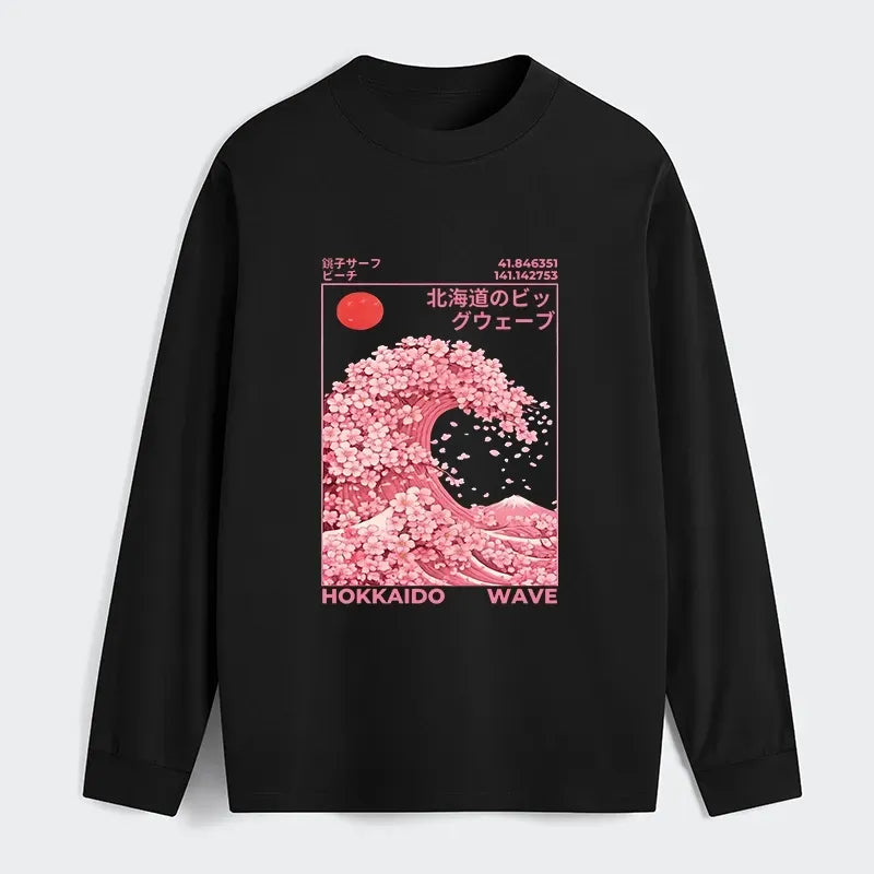 Classic Japanese Wave Tee for Daily Wear