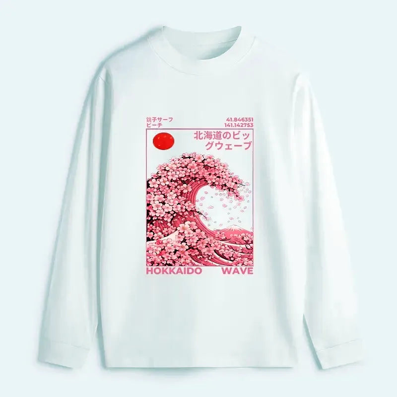Kyoto-Lion Sakura Wave Classic Long Sleeve T-Shirt