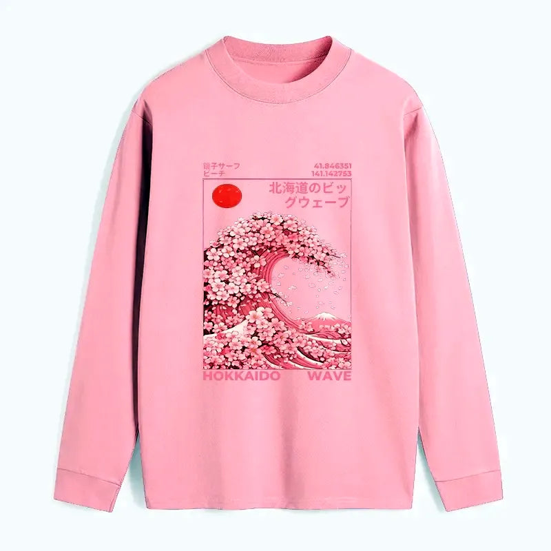 Kyoto-Lion Sakura Wave Classic Long Sleeve T-Shirt