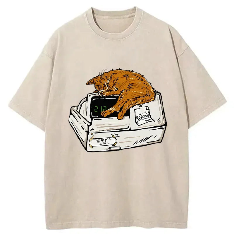 Kyoto-Lion Bodega Cat Washed T-Shirt