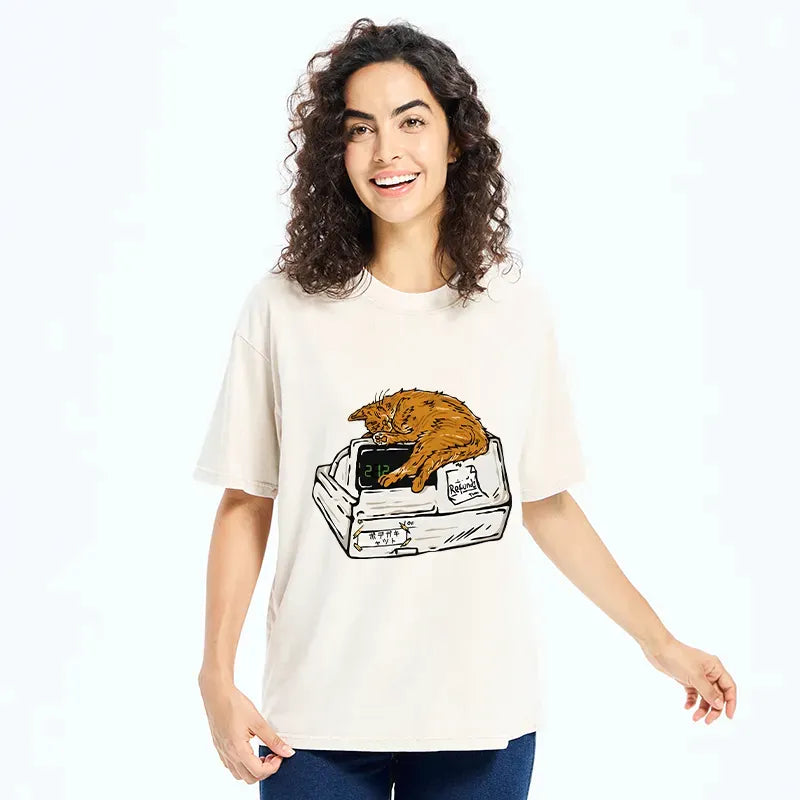 vintage Japanese cat t-shirt on sale