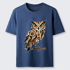 Kyoto-Lion Mechanic Gear Art Owl Classic T-Shirt