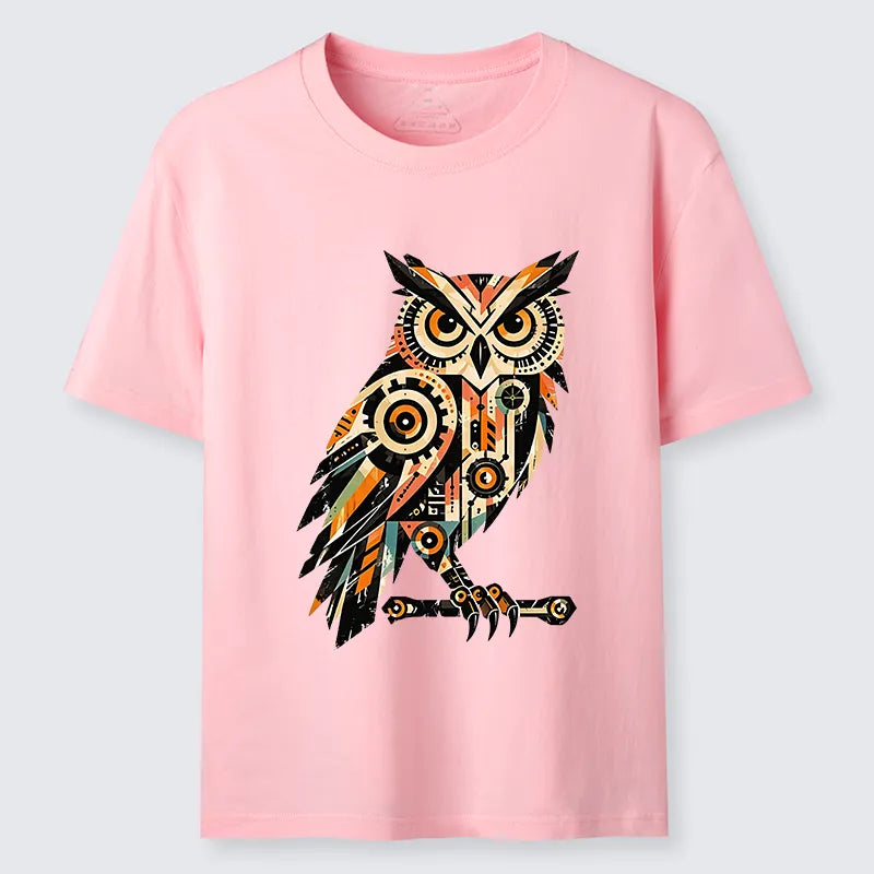Kyoto-Lion Mechanic Gear Art Owl Classic T-Shirt