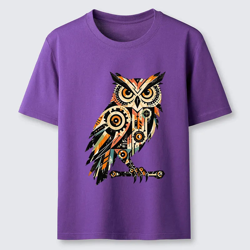 Kyoto-Lion Mechanic Gear Art Owl Classic T-Shirt