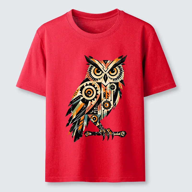 Kyoto-Lion Mechanic Gear Art Owl Classic T-Shirt