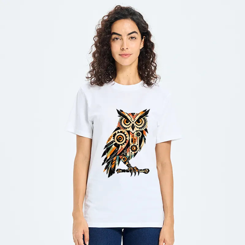 Kyoto-Lion Mechanic Gear Art Owl Classic T-Shirt