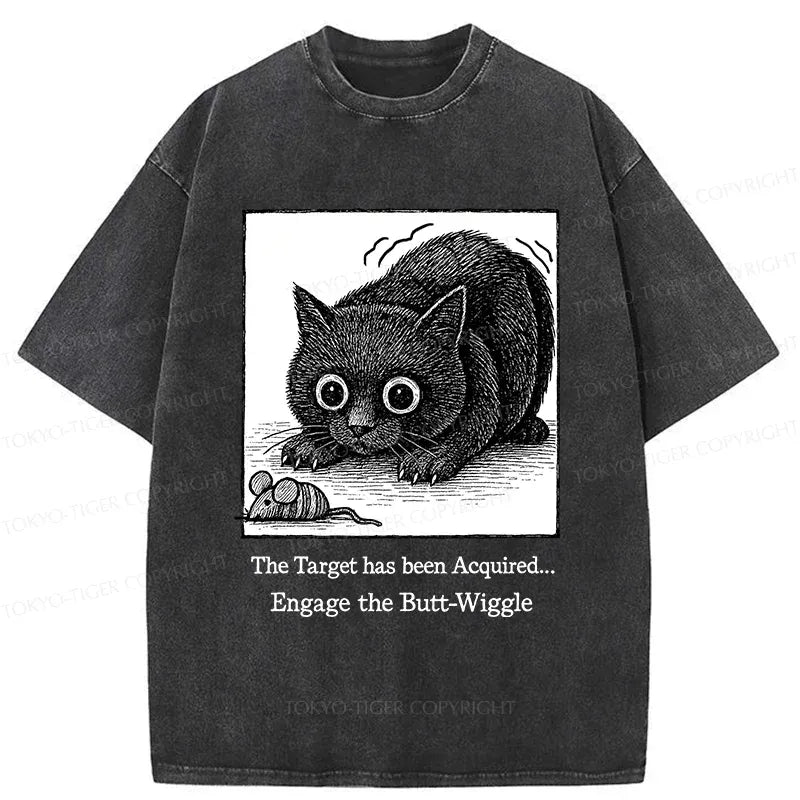 Swinging Cat Washed T-Shirt On Sale