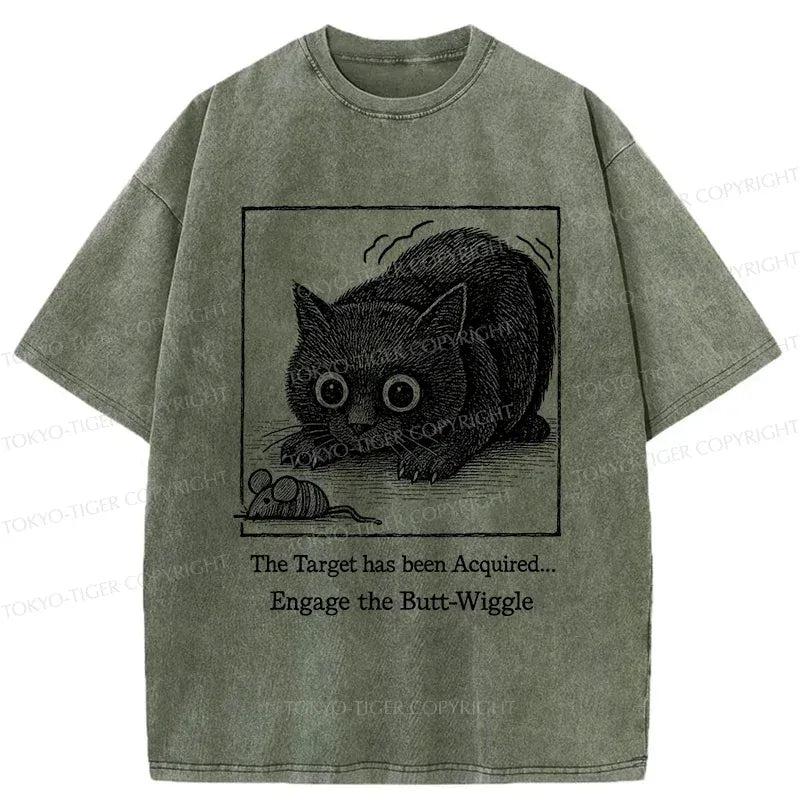 Swinging Cat Washed T-Shirt On Sale