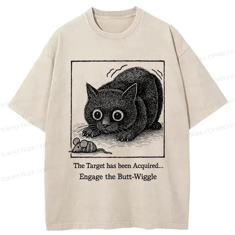 Swinging Cat Washed T-Shirt On Sale