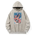 Kyoto-Lion Ukiyoe Japanese Cherry blossoms Poster Washed Hoodie