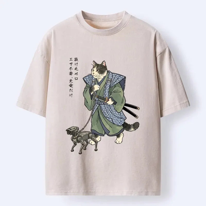 Japanese cat t-shirt for men