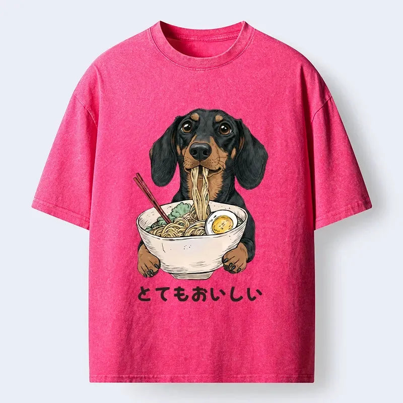 Japanese Art Washed T-Shirt for Daily Wear