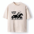 Kyoto-Lion Cowboy With Coffee To Go Washed T-Shirt