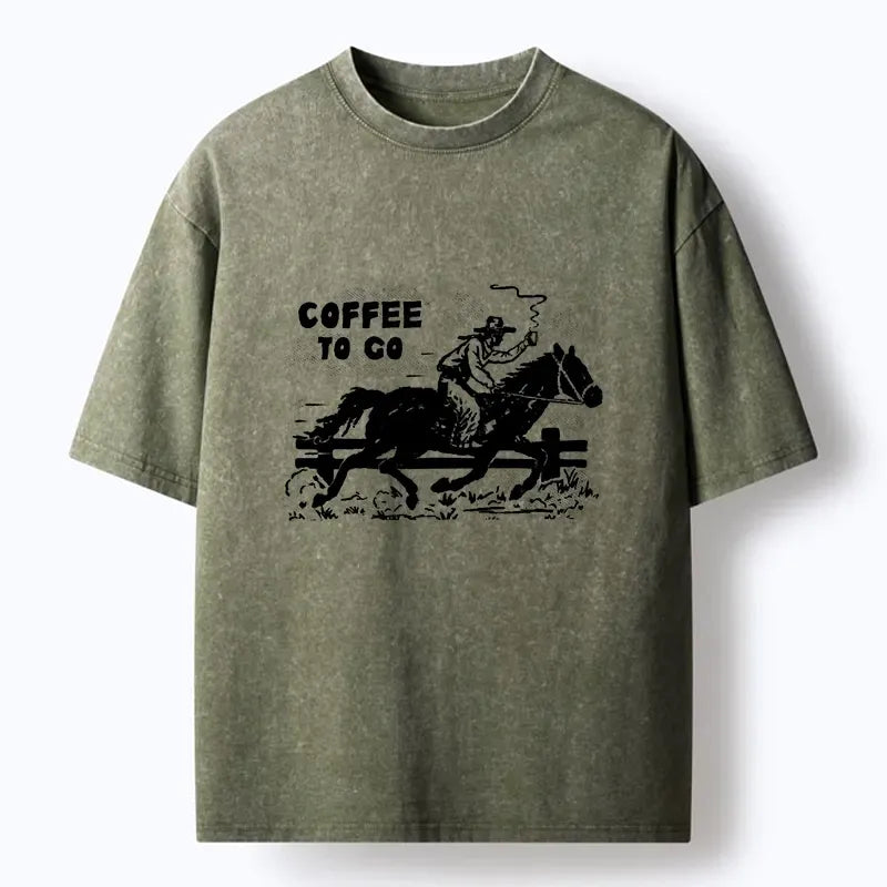 Kyoto Lion Coffee To Go Washed Tee Gift Idea