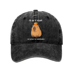 Kyoto-Lion Slow Task Capybara Meme Washed Cap