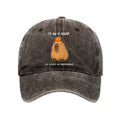 Kyoto-Lion Slow Task Capybara Meme Washed Cap