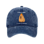 Kyoto-Lion Slow Task Capybara Meme Washed Cap