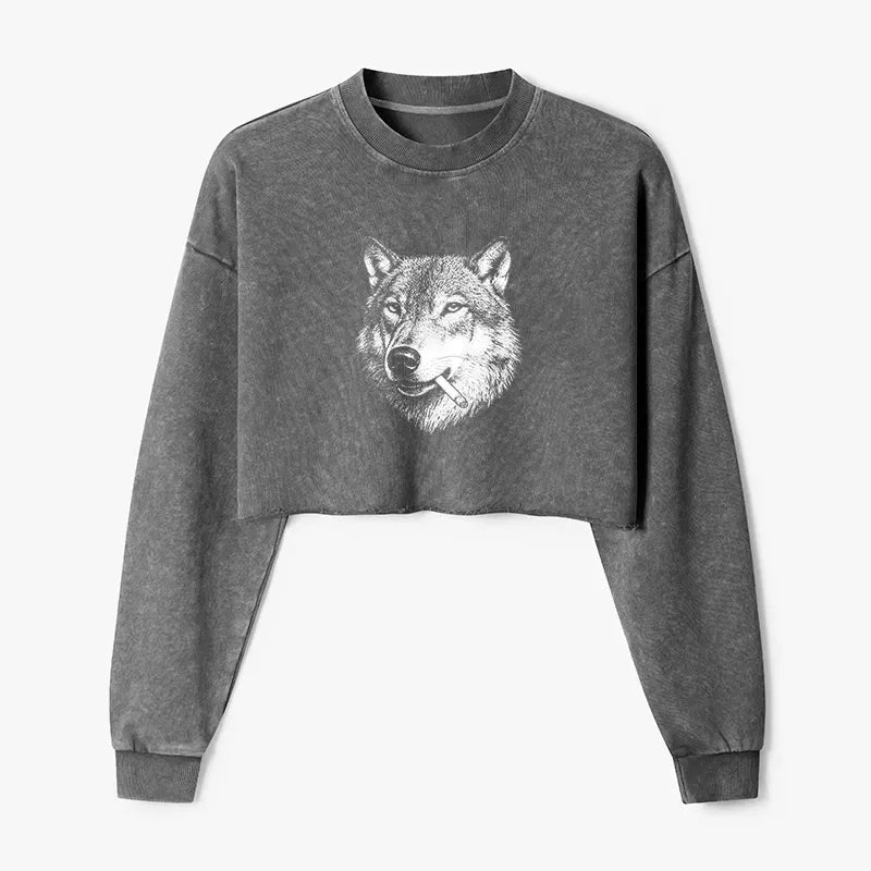 Kyoto-Lion trendy crop sweatshirt free shipping