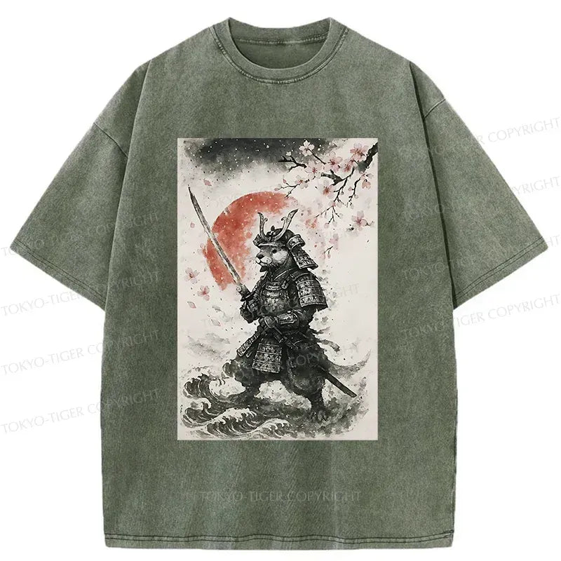 Washed Japanese Samurai T-Shirt