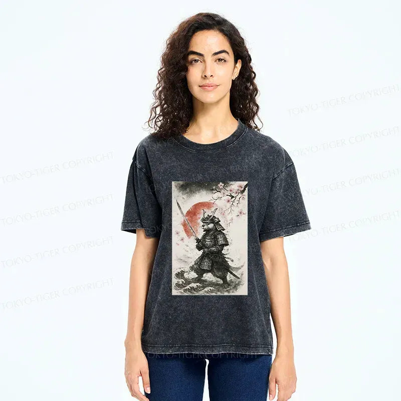 Washed Japanese Samurai T-Shirt