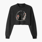 trendy crop sweatshirt for spring casual wear