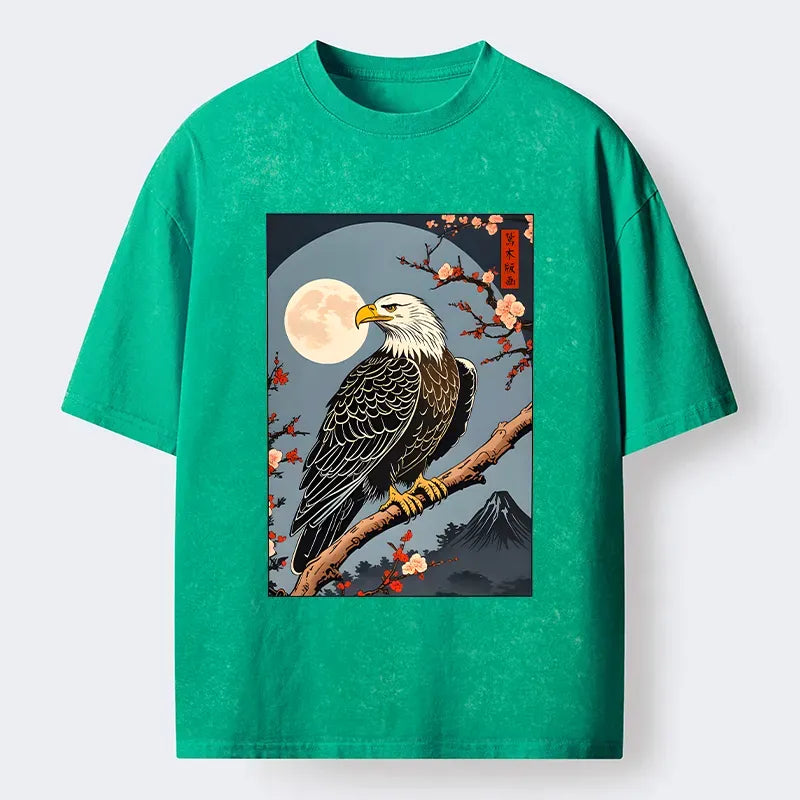 Vintage Ukiyo-e Eagle T-Shirt for Summer
