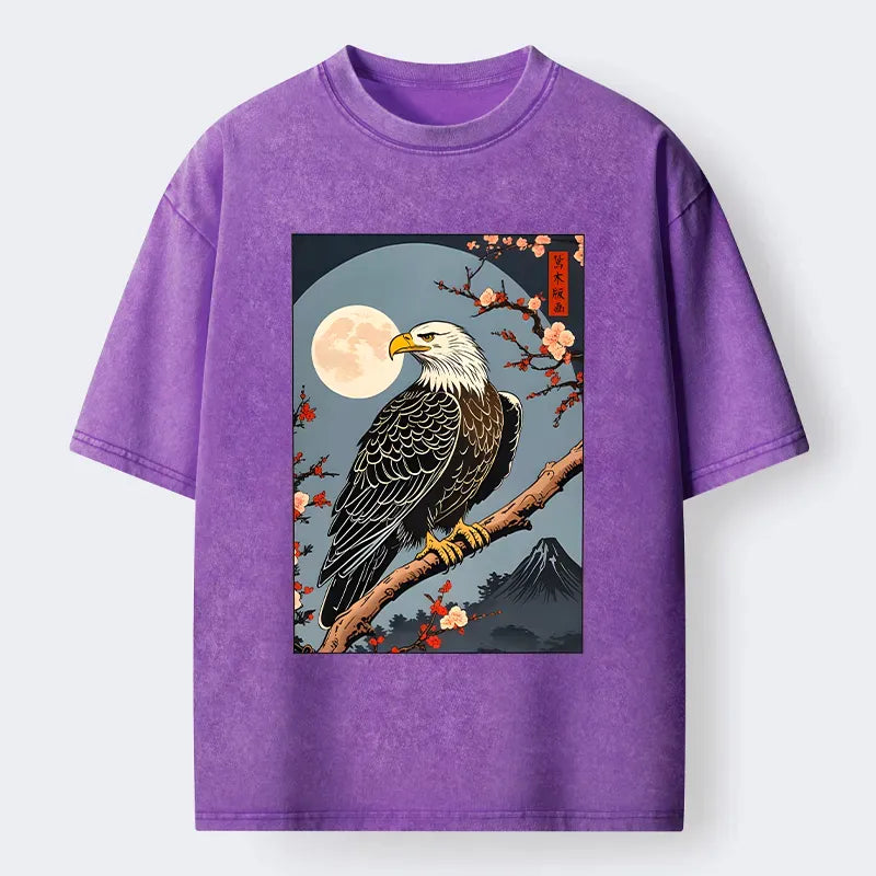 Vintage Ukiyo-e Eagle T-Shirt for Summer