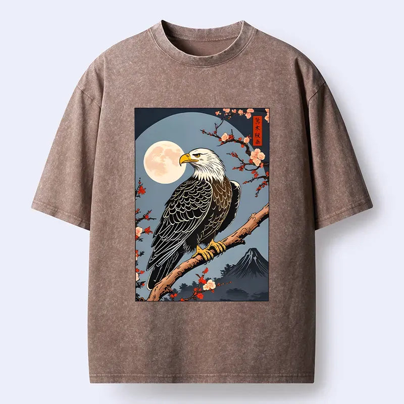 Vintage Ukiyo-e Eagle T-Shirt for Summer